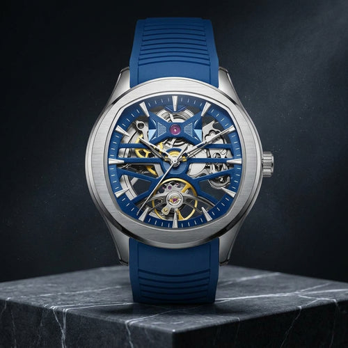 Aether Skeleton Automatic Watch | Cushion Case Stainless Steel