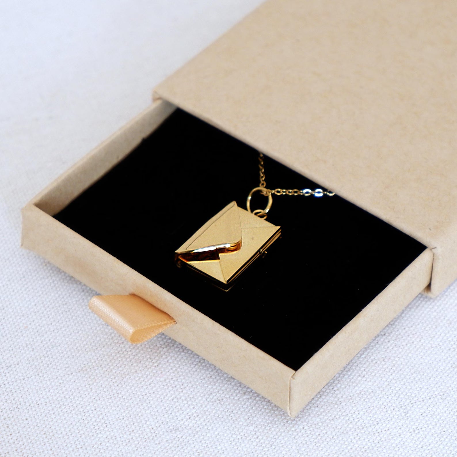Custom Engraved Envelope Necklace